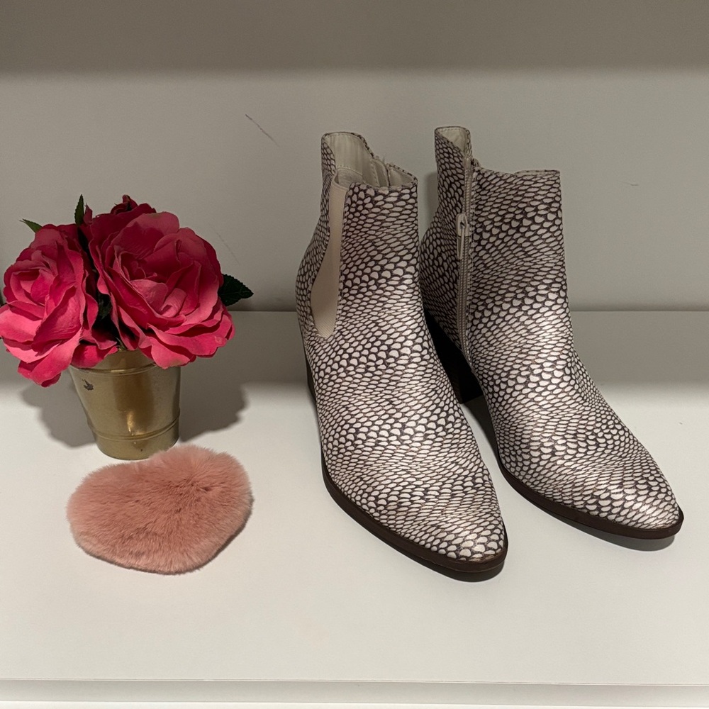 The Limited Snakeskin Pattern Ankle Boots